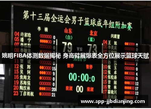 姚明FIBA体测数据揭秘 身高臂展爆表全方位展示篮球天赋